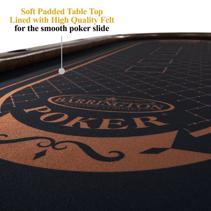Barrington Urban 10 Player Poker Card Table With Dining Table Top 